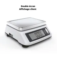 Balance de contrôle du poids homologuée, max. 3/6kg, précision dès 0.5/1g, 225x190 mm